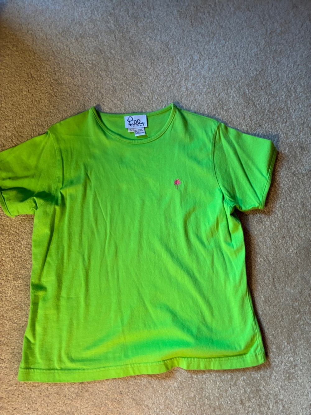 Lilly Pulitzer Neon Lime Green Short Sleeve Tee